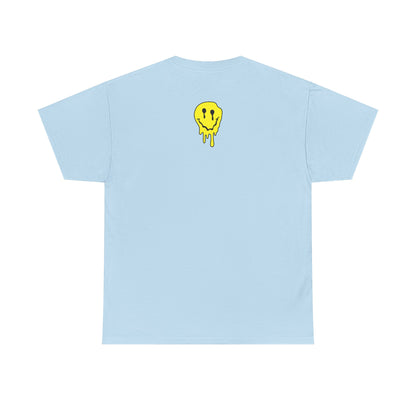 Smiley Melt Tee — "Happy Face" Dripping yellow Graphic T-Shirt