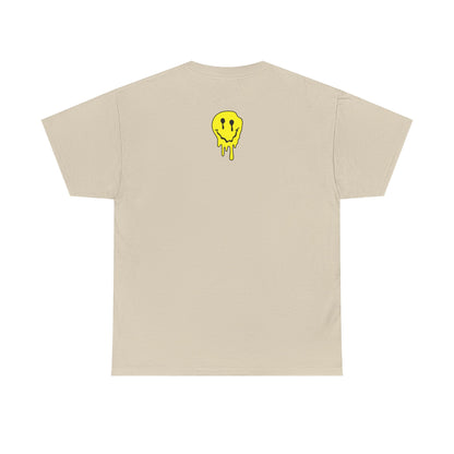 Smiley Melt Tee — "Happy Face" Dripping yellow Graphic T-Shirt
