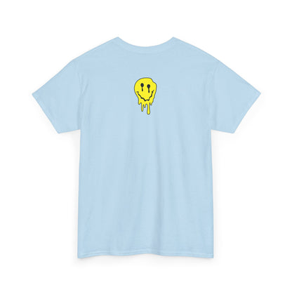 Smiley Melt Tee — "Happy Face" Dripping yellow Graphic T-Shirt