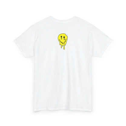 Smiley Melt Tee — "Happy Face" Dripping yellow Graphic T-Shirt