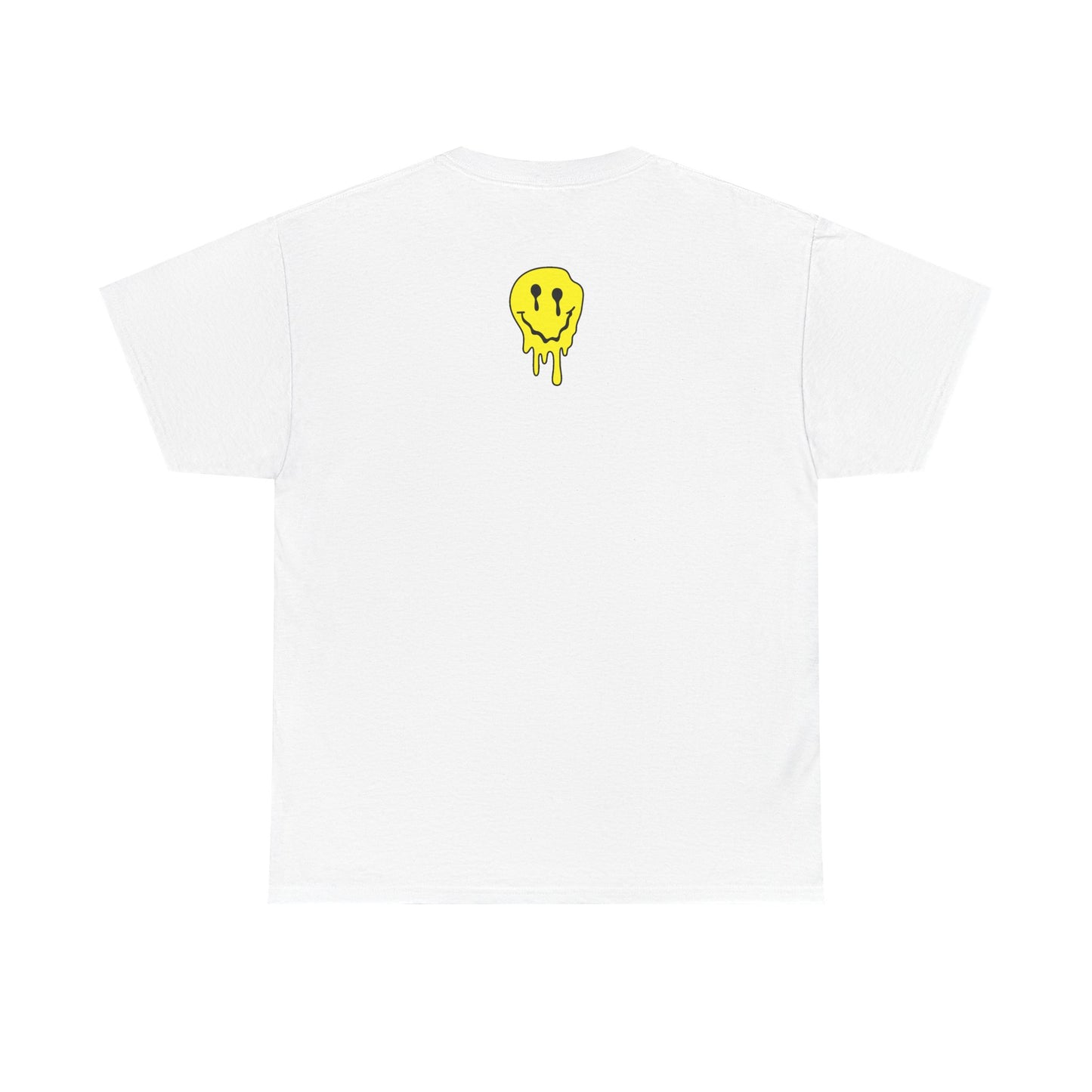 Smiley Melt Tee — "Happy Face" Dripping yellow Graphic T-Shirt