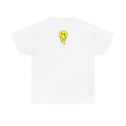Smiley Melt Tee — "Happy Face" Dripping yellow Graphic T-Shirt