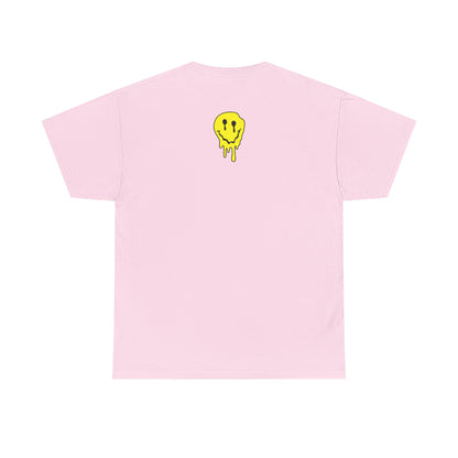Smiley Melt Tee — "Happy Face" Dripping yellow Graphic T-Shirt