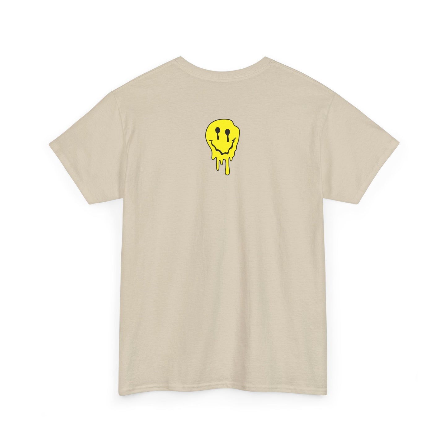 Smiley Melt Tee — "Happy Face" Dripping yellow Graphic T-Shirt
