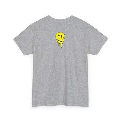 Smiley Melt Tee — "Happy Face" Dripping yellow Graphic T-Shirt