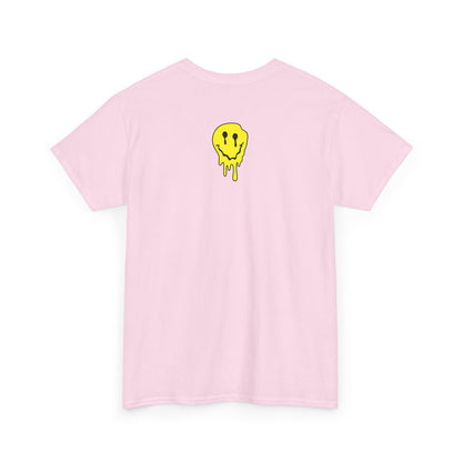 Smiley Melt Tee — "Happy Face" Dripping yellow Graphic T-Shirt